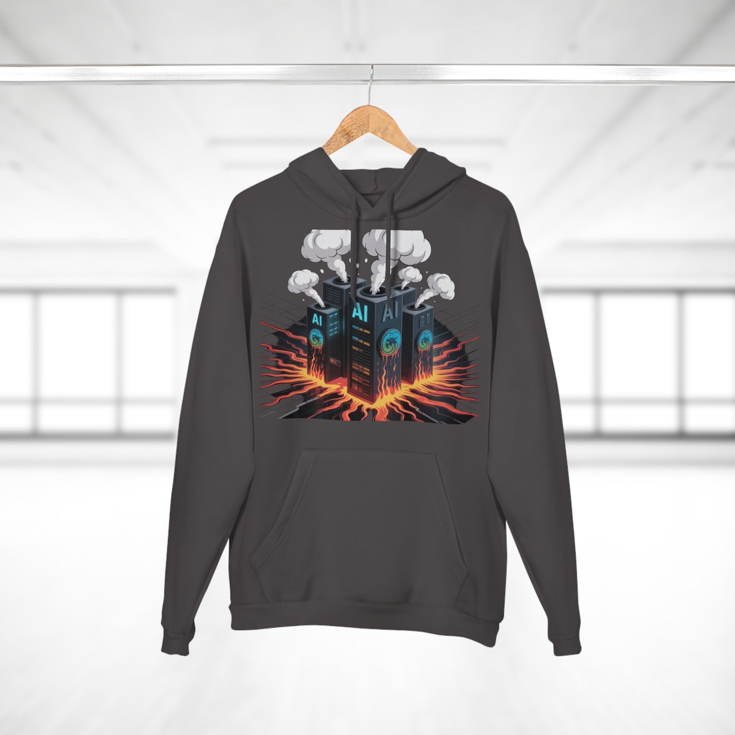 AI's Hunger Solved by Earth's Belly Hoodie