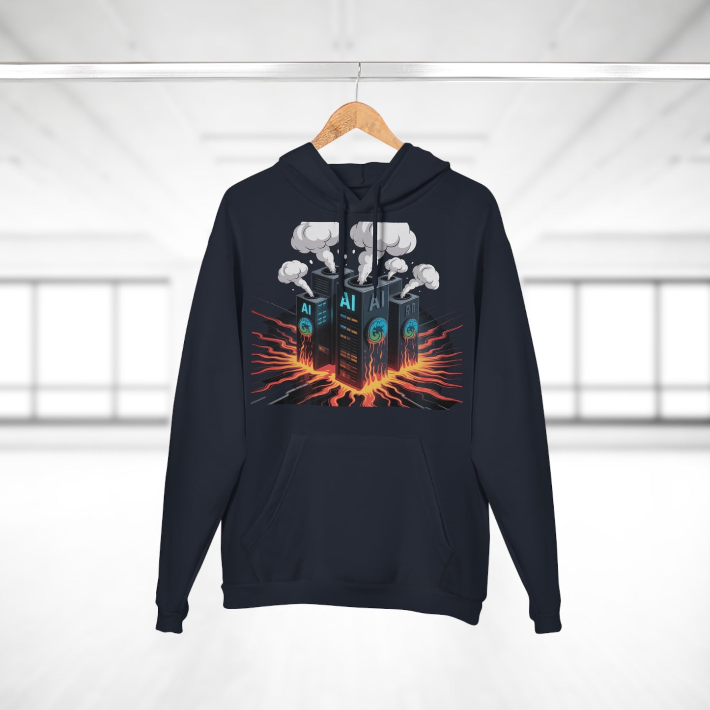 AI's Hunger Solved by Earth's Belly Hoodie