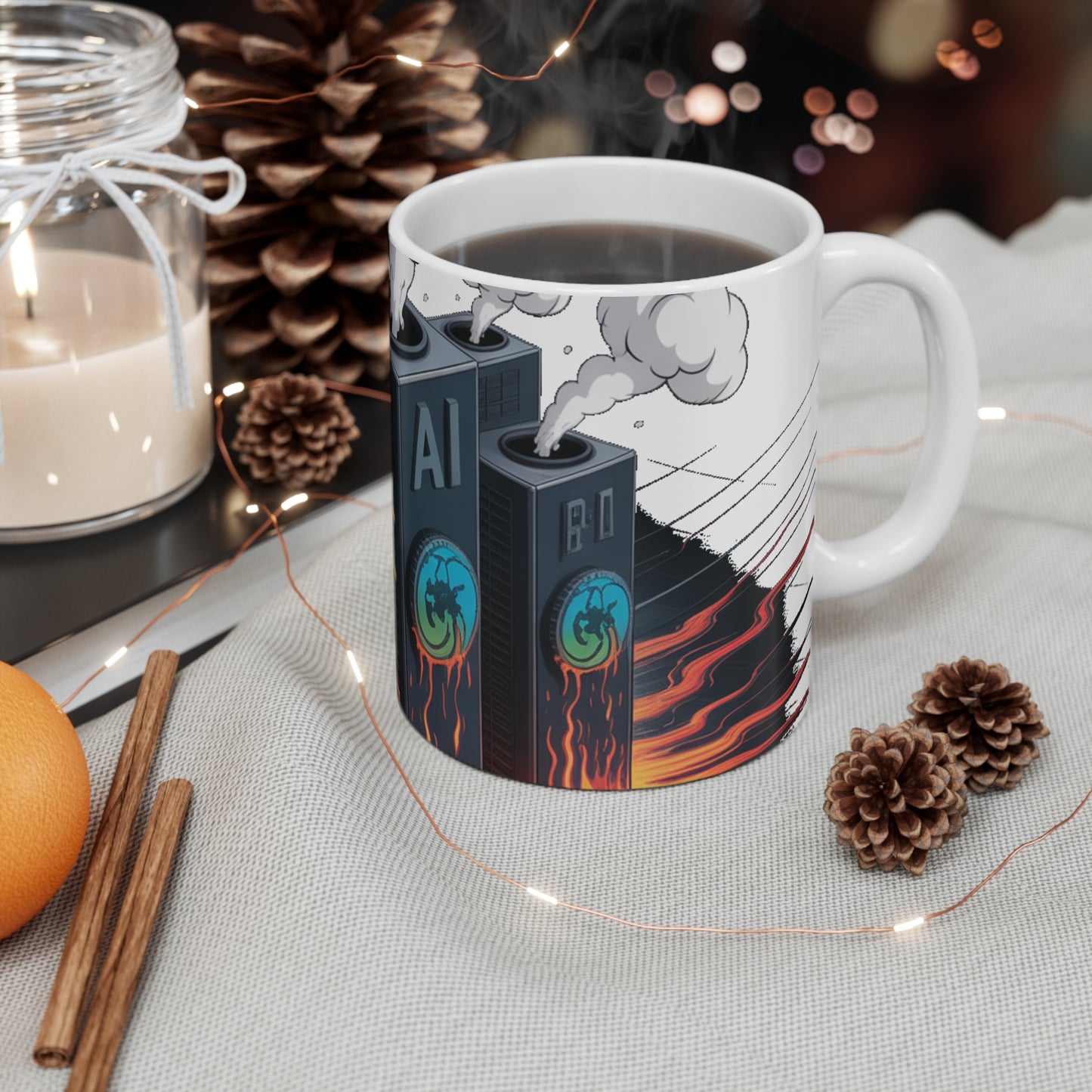 AI's Hunger Solved by Earth's Belly Mug