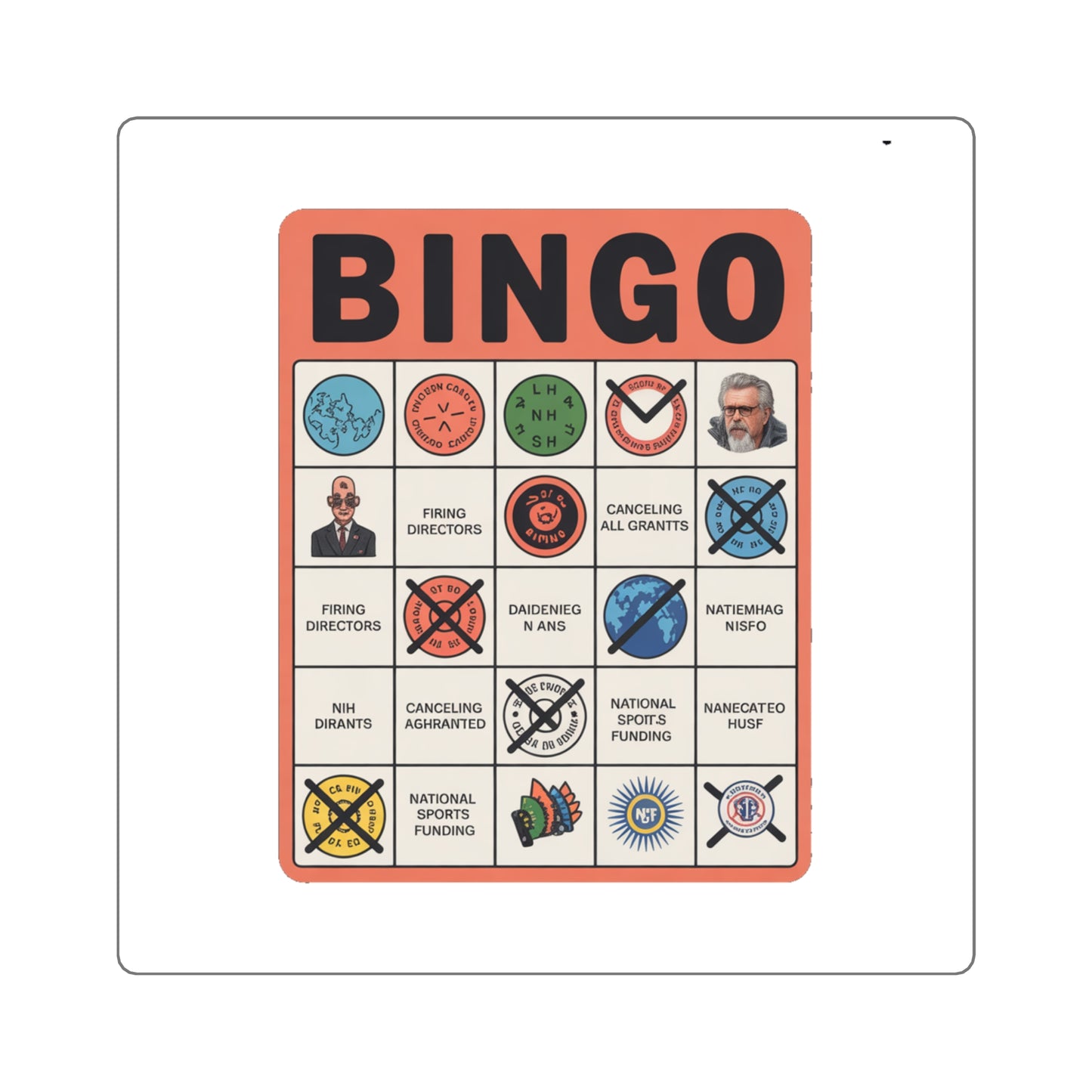 NSF Crisis Bingo Sticker