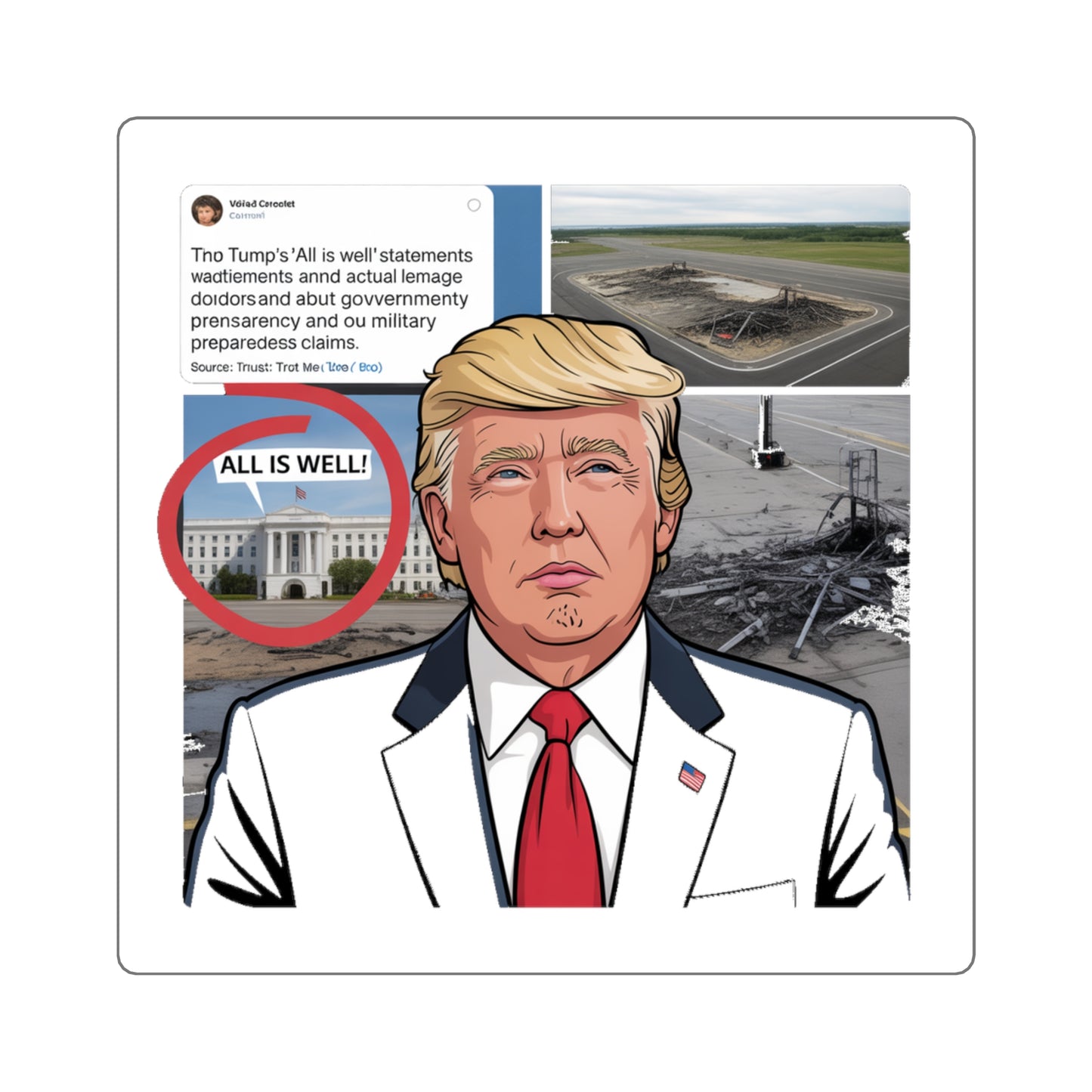 The 'Hidden Damage' Irony Sticker