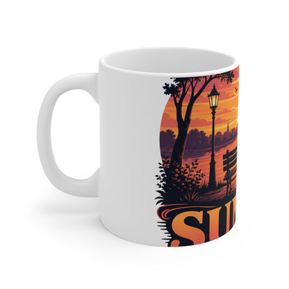 park-bench-reunion Mug
