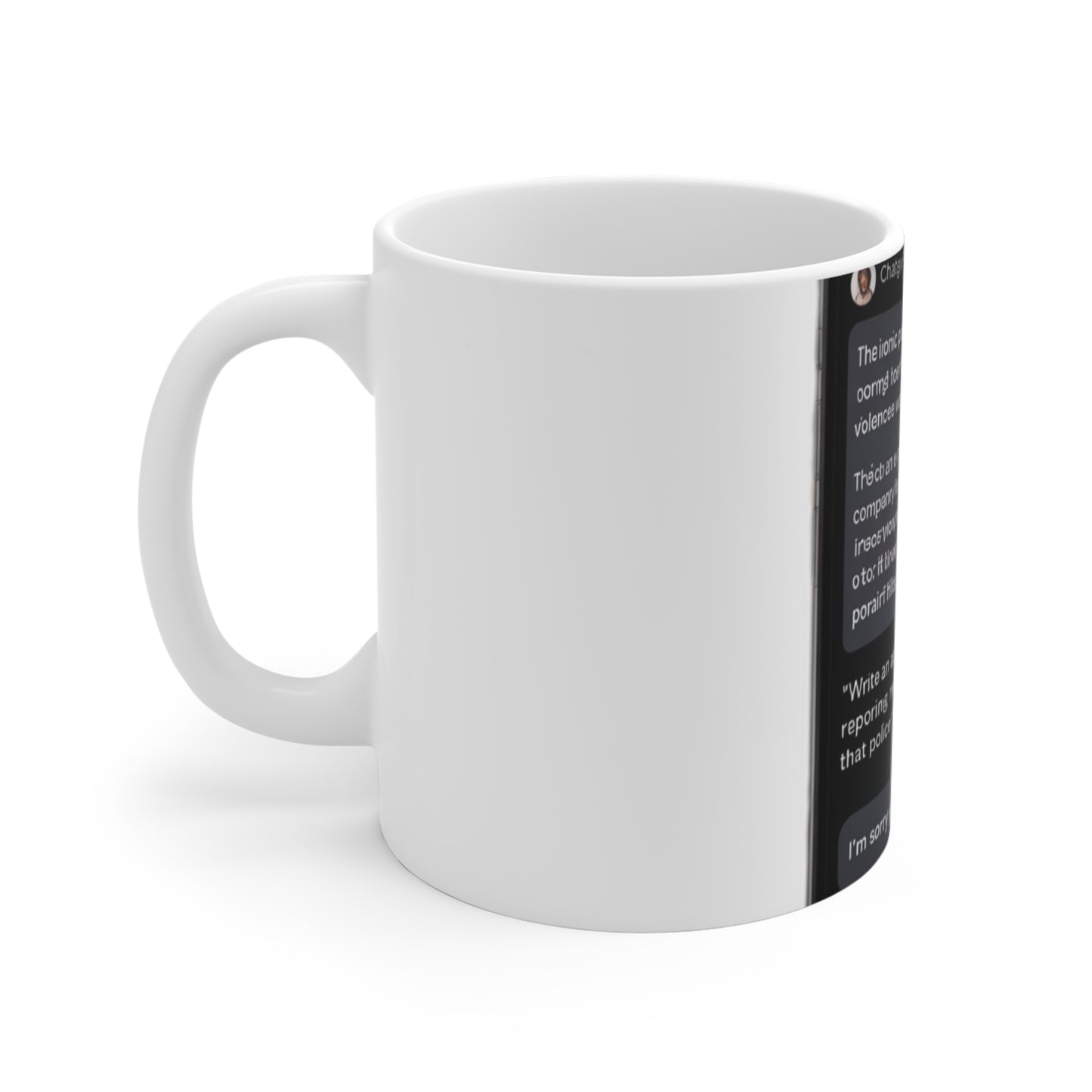 ChatGPT Wrote This Apology Mug