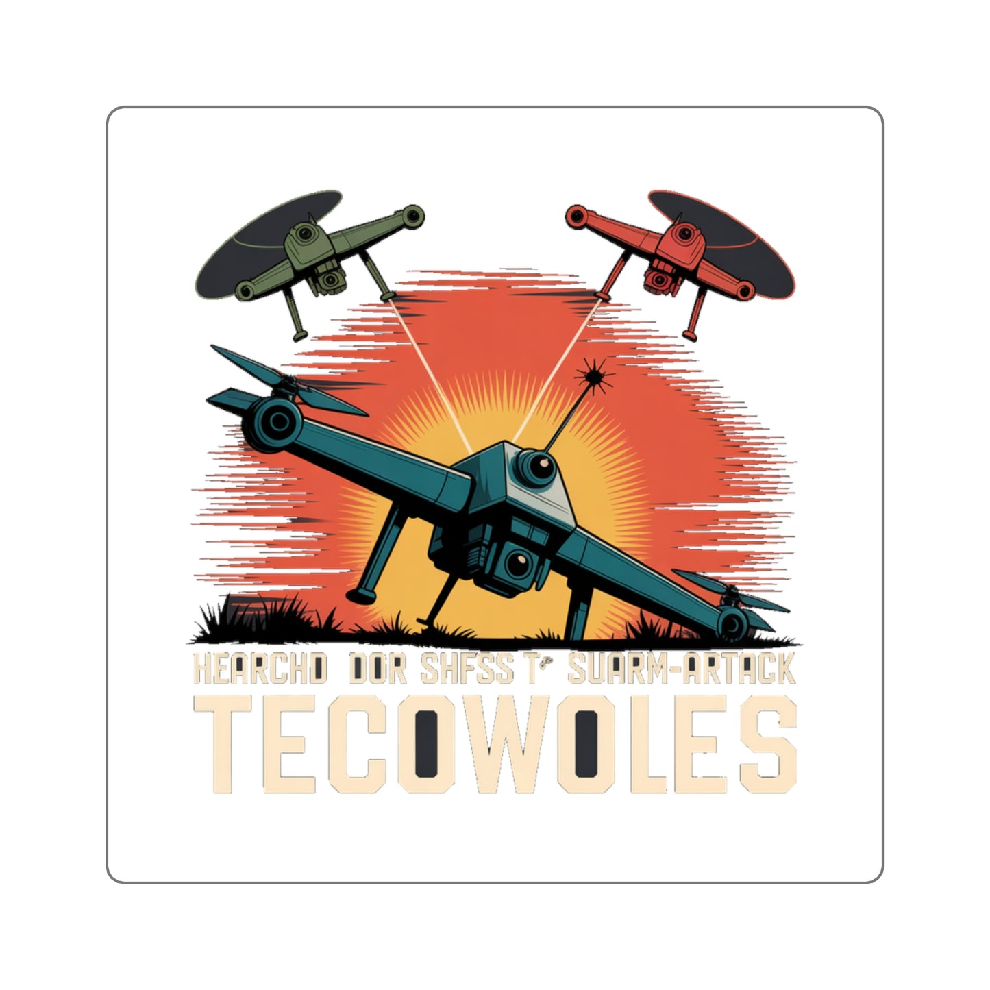Drone vs Drone Future Sticker