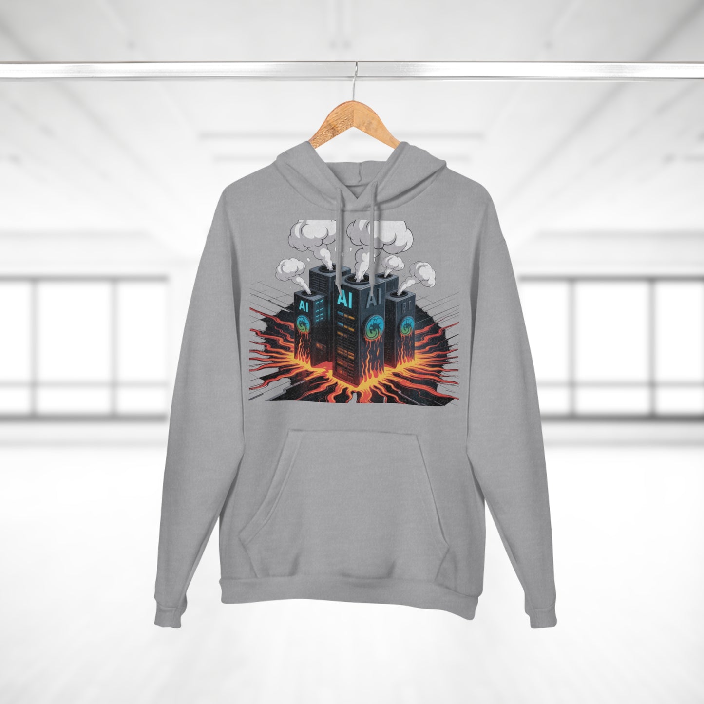 AI's Hunger Solved by Earth's Belly Hoodie