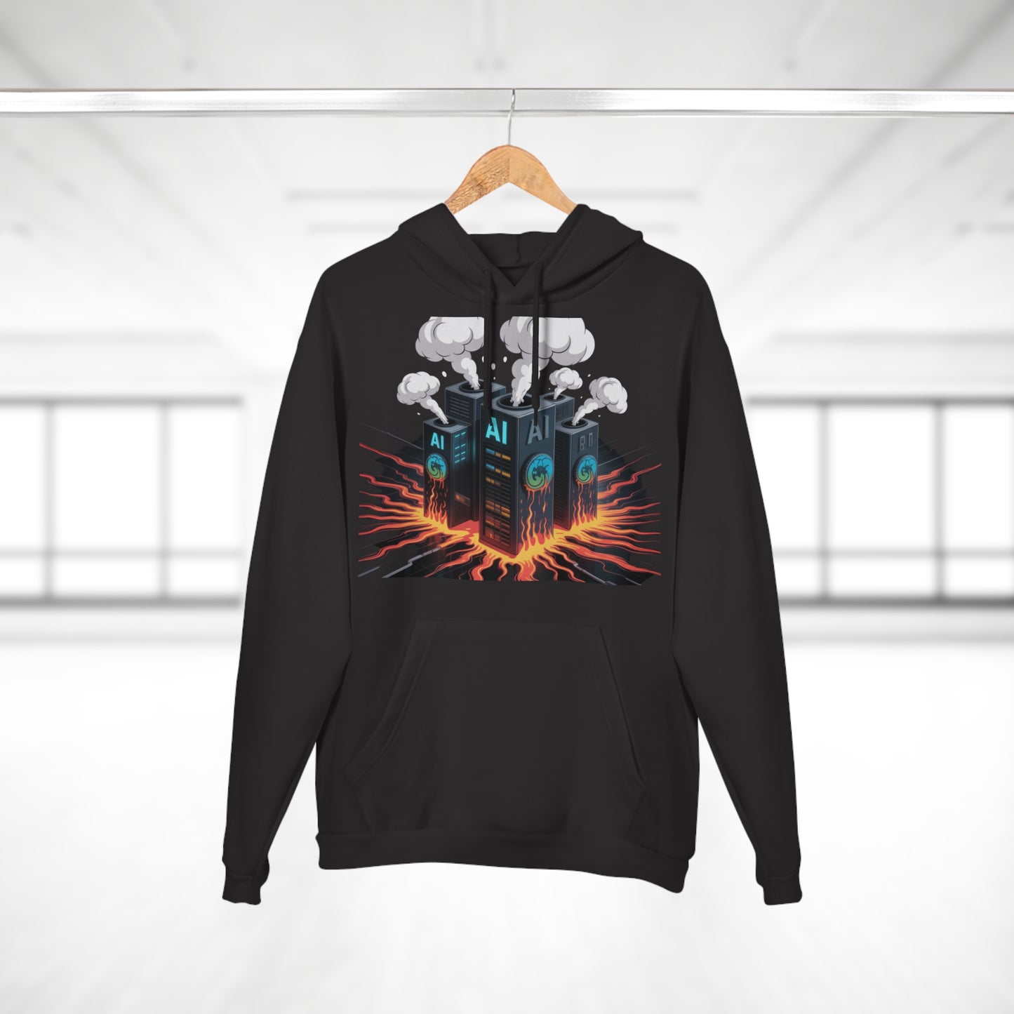 AI's Hunger Solved by Earth's Belly Hoodie