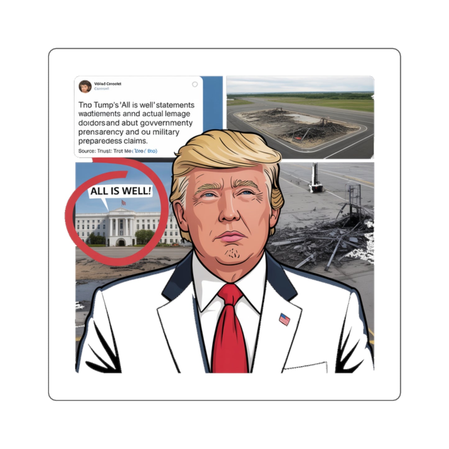 The 'Hidden Damage' Irony Sticker