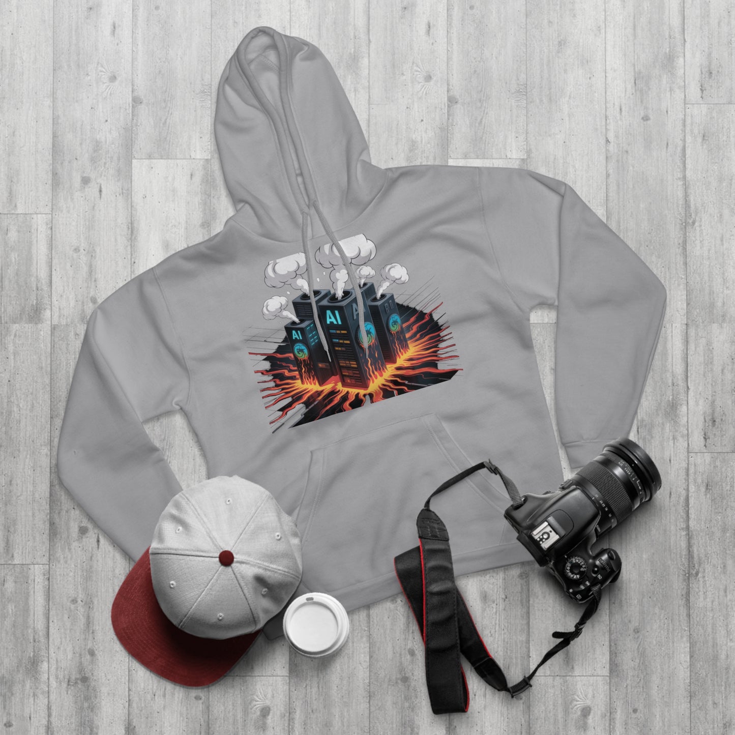 AI's Hunger Solved by Earth's Belly Hoodie