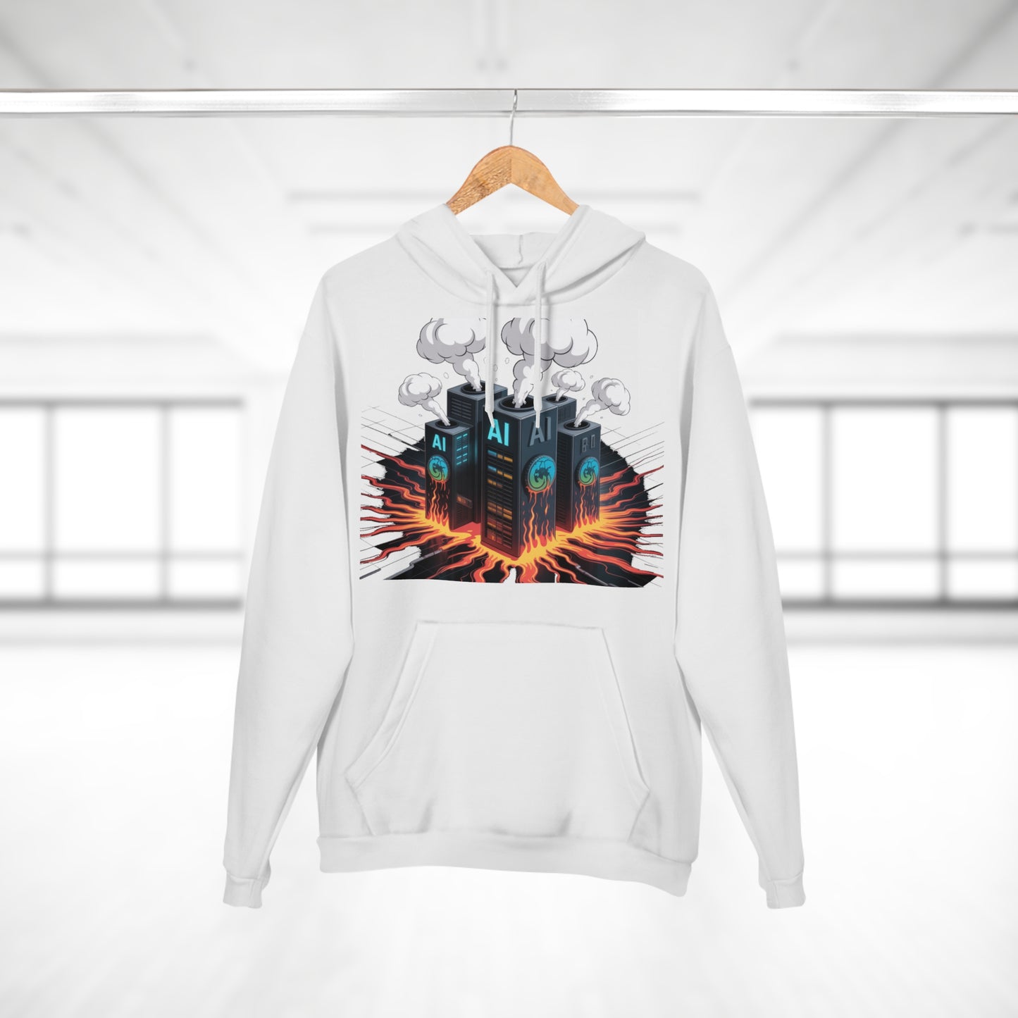 AI's Hunger Solved by Earth's Belly Hoodie