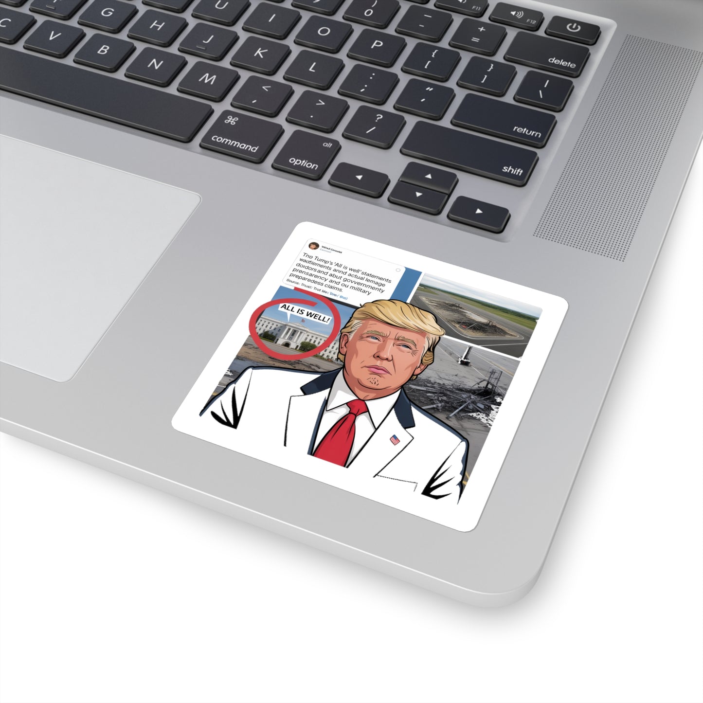 The 'Hidden Damage' Irony Sticker
