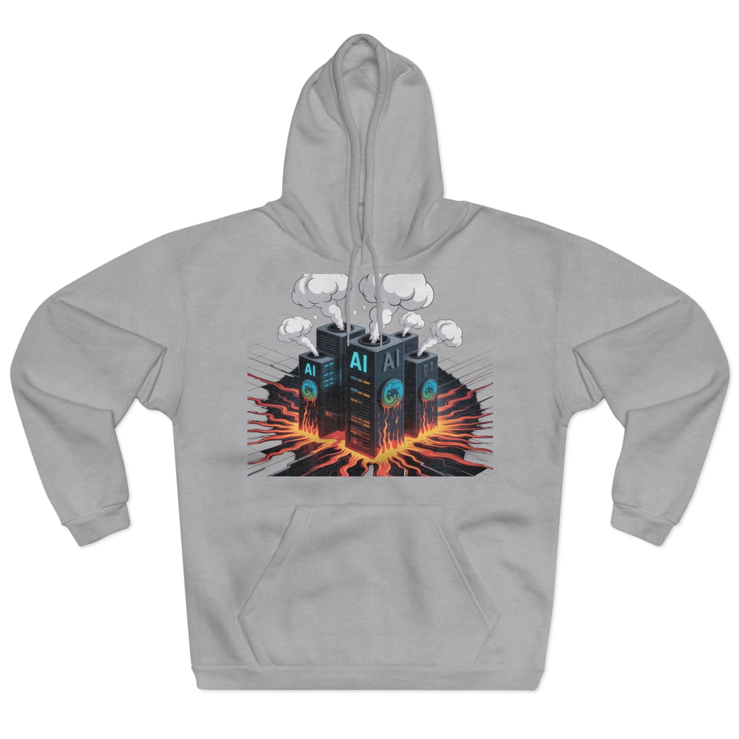 AI's Hunger Solved by Earth's Belly Hoodie